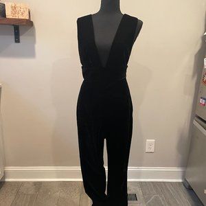 By The Way Black Velvet jumpsuit